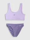 4F Costum de baie din două piese fete - mov