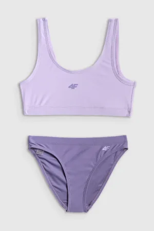 4F Costum de baie din două piese fete - mov