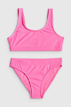 4F Costum de baie din două piese fete - roz