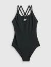 4F Costum de baie întreg fete - negru