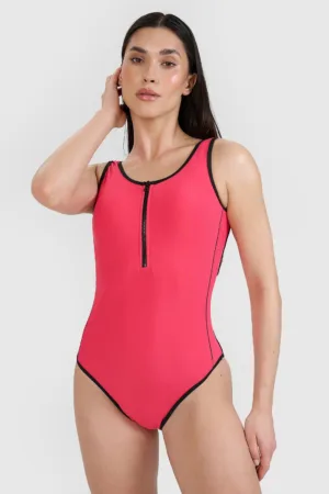 4F Costum de baie întreg pentru femei - roz