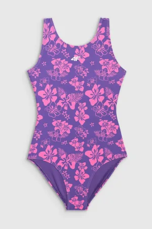 4F Costum de baie întreg pentru fete - mov
