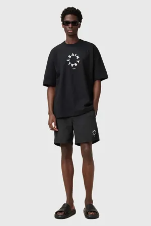 AllSaints pantaloni scurți de baie TIERRA culoarea negru