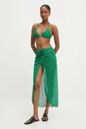 Answear Lab costum de baie din două piese cu fustă culoarea verde
