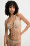 Answear Lab costum de baie din două piese culoarea bej