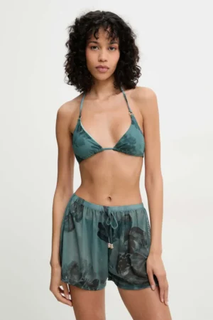 Answear Lab costum de baie din două piese și pantaloni scurți de plajă culoarea verde