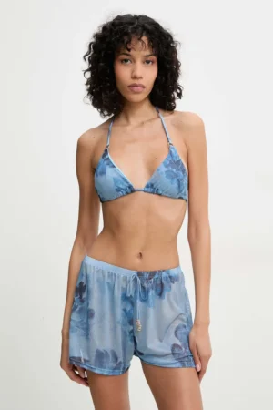 Answear Lab costum de baie din două piese și pantaloni scurți de plajă culoarea albastru
