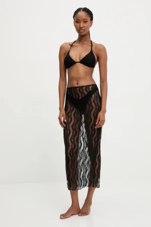 Answear Lab costum de baie din două piese și fustă culoarea negru
