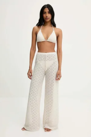 Answear Lab costum de baie din două piese și pantaloni de plajă culoarea bej