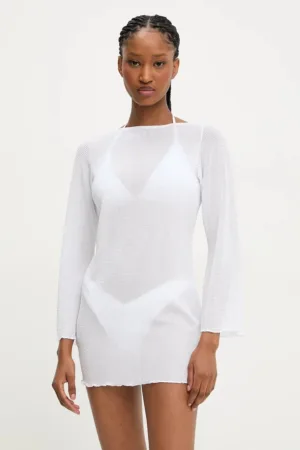 Answear Lab costum de baie din două piese și rochie culoarea alb
