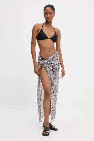 Answear Lab costum de baie din două piese și un pareo culoarea negru