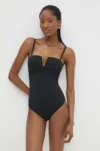 Answear Lab costum de baie dintr-o bucată culoarea negru