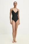 Answear Lab costum de baie dintr-o bucată culoarea negru
