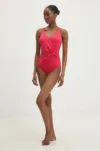 Answear Lab costum de baie dintr-o bucată culoarea roz