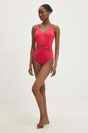 Answear Lab costum de baie dintr-o bucată culoarea roz