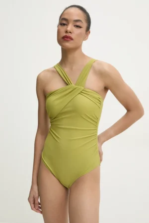 Answear Lab costum de baie dintr-o bucată culoarea verde