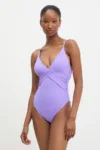 Answear Lab costum de baie dintr-o bucată culoarea violet