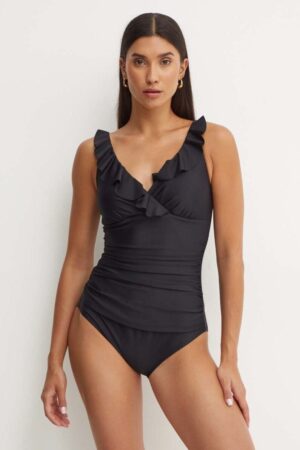 Aqua Speed costum de baie dintr-o bucată culoarea negru