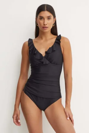 Aqua Speed costum de baie dintr-o bucată culoarea negru
