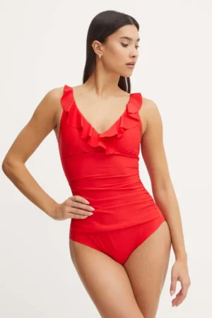 Aqua Speed costum de baie dintr-o bucată culoarea rosu