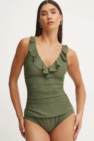 Aqua Speed costum de baie dintr-o bucată culoarea verde