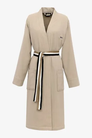 BOSS halat de baie din bumbac BLINEA Beige L culoarea bej