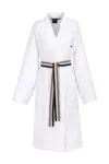 BOSS halat de baie din bumbac BLINEA White M culoarea alb