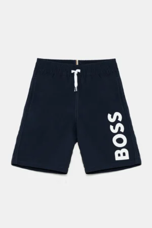 BOSS pantaloni scurti de baie copii culoarea albastru marin