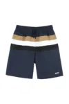 BOSS pantaloni scurti de baie copii culoarea albastru marin