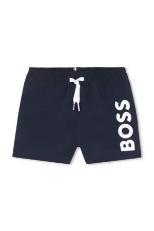 BOSS pantaloni scurti de baie copii culoarea albastru marin