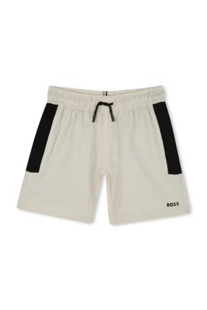 BOSS pantaloni scurti de baie copii culoarea bej