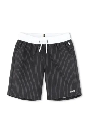 BOSS pantaloni scurti de baie copii culoarea negru