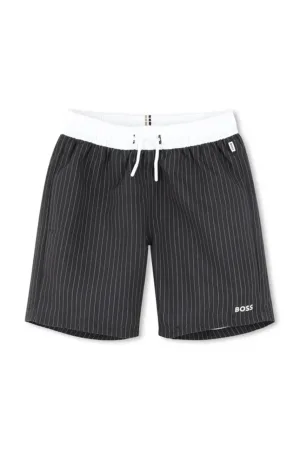 BOSS pantaloni scurti de baie copii culoarea negru