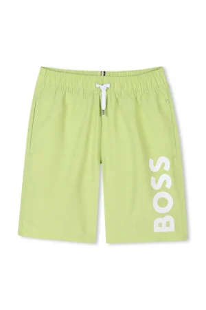 BOSS pantaloni scurti de baie copii culoarea verde