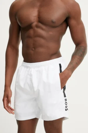 BOSS pantaloni scurti de baie culoarea alb