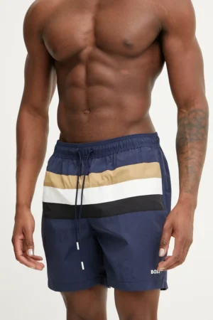 BOSS pantaloni scurti de baie culoarea albastru marin
