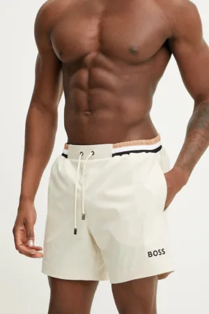 BOSS pantaloni scurti de baie culoarea bej