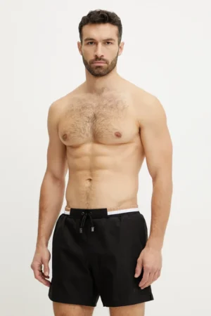 BOSS pantaloni scurti de baie culoarea negru