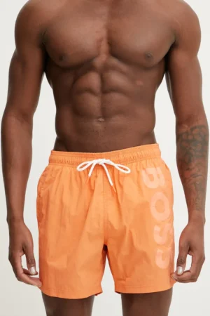 BOSS pantaloni scurti de baie culoarea portocaliu