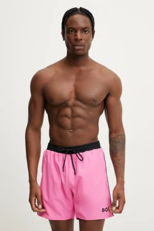BOSS pantaloni scurti de baie culoarea roz