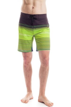 Bermude de baie cu model colorblock si snur