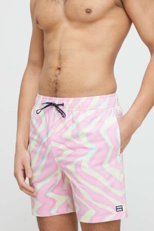 Billabong pantaloni scurti de baie culoarea roz