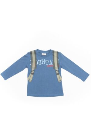 Bluza cu imprimeu ghiozdan - baieti - 16720 - Albastru -