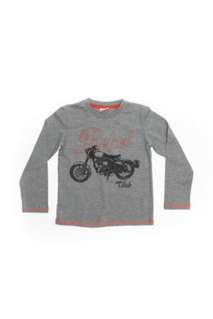 Bluza din bumbac - baieti - 28710 - Gri -