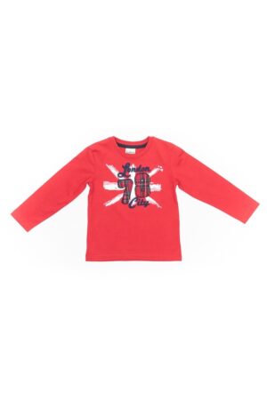 Bluza imprimeu London - baieti - 36740 - Rosu -