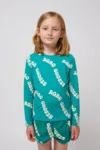 Bobo Choses longsleeve de baie pentru copii Wavy culoarea turcoaz