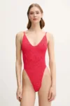 Bond Eye costum de baie dintr-o bucată culoarea rosu