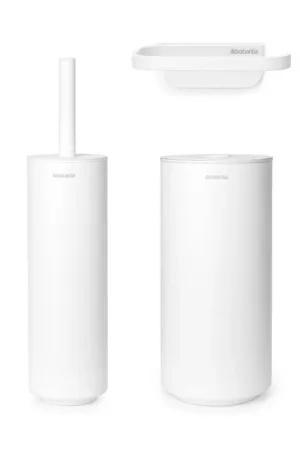 Brabantia set accesorii pentru baie culoarea alb