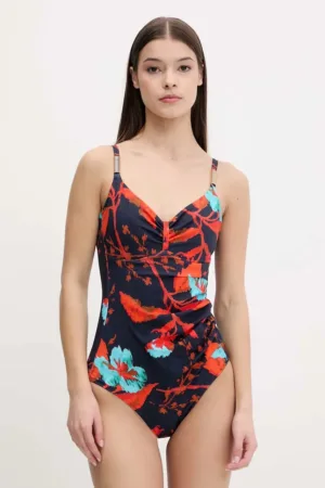 Chantelle costum de baie dintr-o bucată ICON culoarea bleumarin