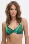 Chantelle sutien de baie TOTEM culoarea verde